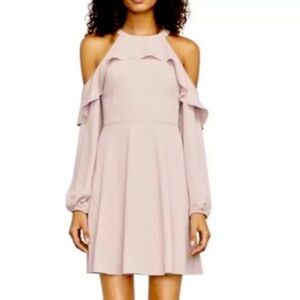 BCBG MAXAZRIA  KATRINA COLD SHOULDER LONG SLEEVES DRESS SZ 4 perfect conditions